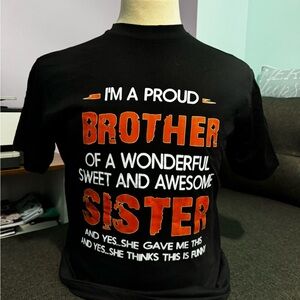 Proud Brother Black T-Shirt